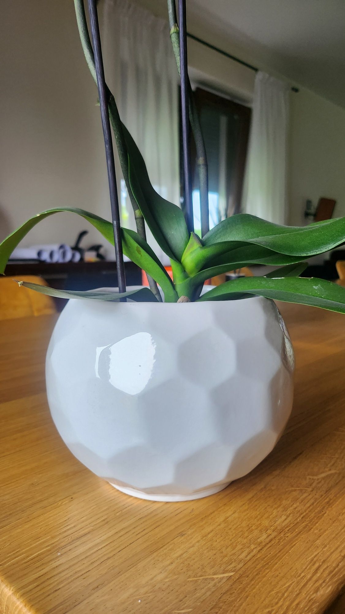 Doniczka osłonka ceramiczna geometryczny wzór