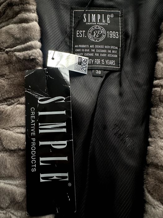 Kurtka z norki marki Simple, rozmiar 38