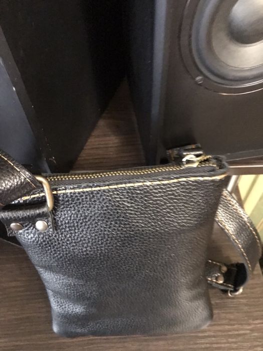 Мужская барсетка из натуральной телячьей кожи.Кожаная мужская сумка.