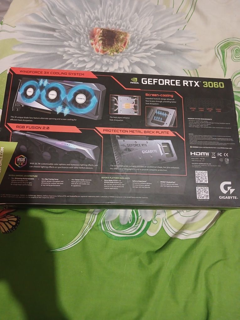 Характеристики Видеокарта GF RTX 3060 12GB GDDR6 Gaming OC Gigabyte 
Н