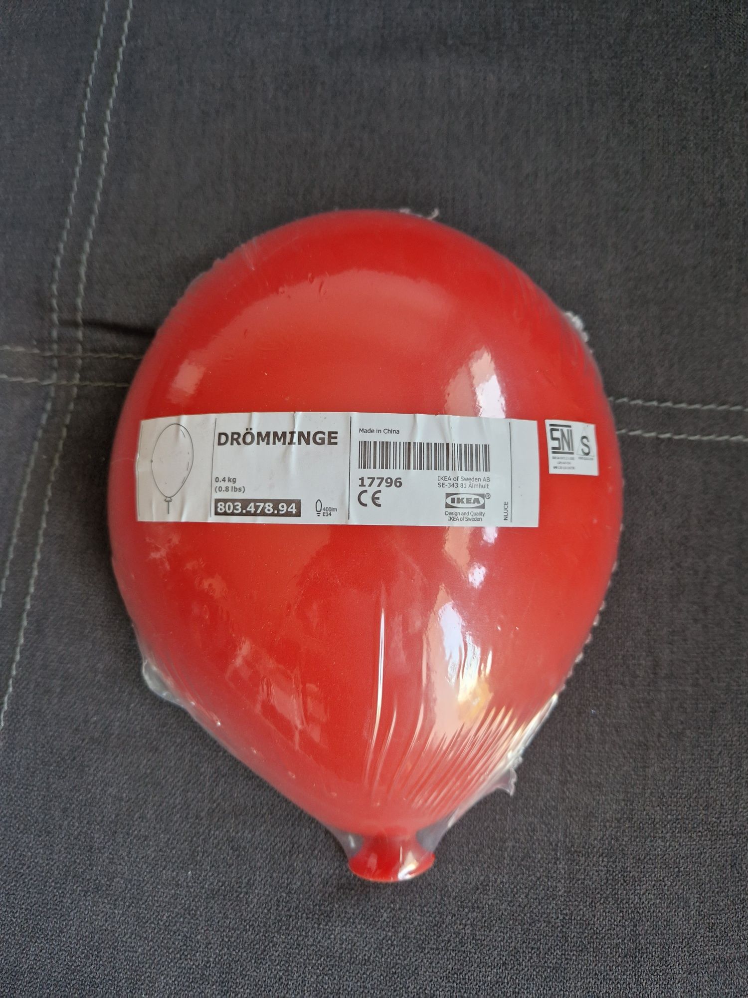 Lampka Balon Czerwony Ikea