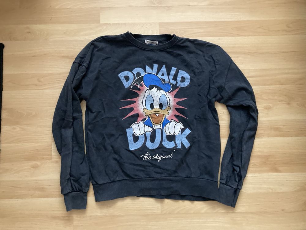 Grafitowa bluza z Kaczorem Donaldem Stradivarius roz.S