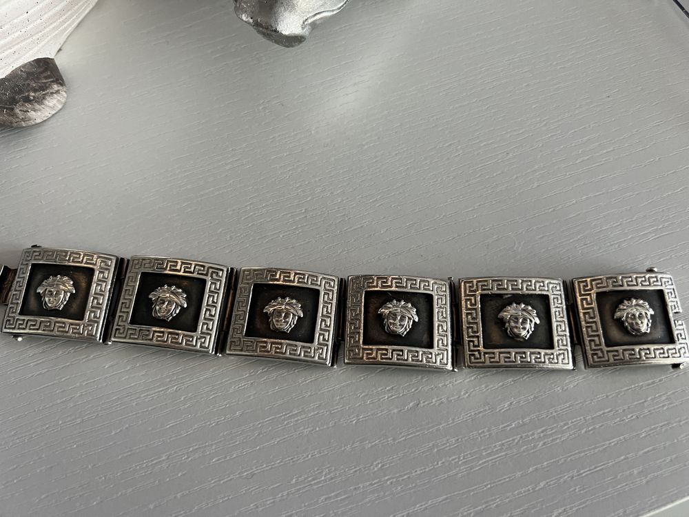 Branzoletks 925 versace zamiana na zloty lancuszek