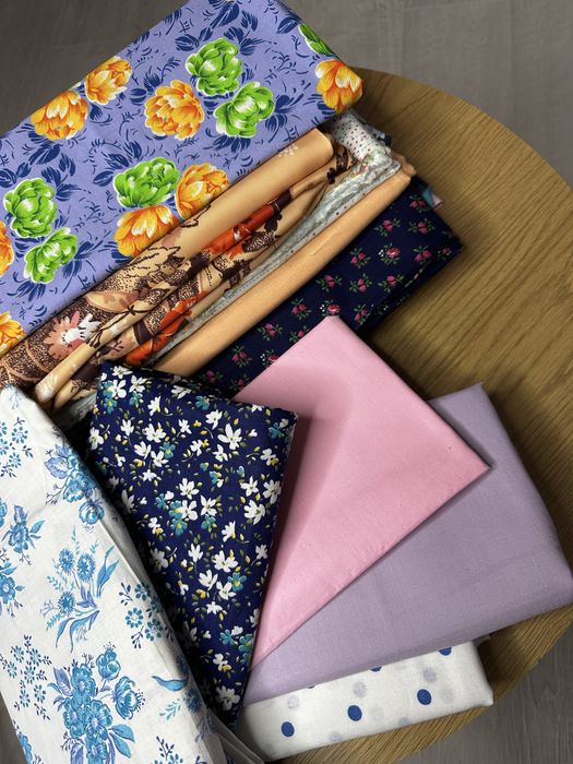 Продаю залишки тканин різних розмірів!