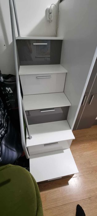 Łóżko piętrowe Raj 4 z biurkiem / meblościanka