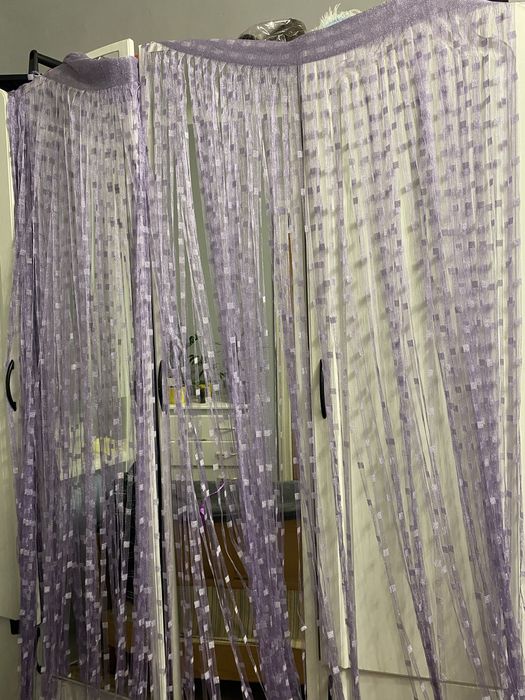 Штора нитки дощик фіолетова, лілова