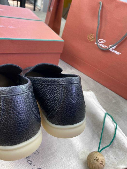 Кожаные мокасины Loro Piana мужские лоферы Лоро Пиана ob384