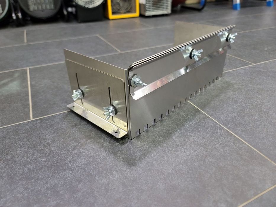 Гребенка роздвижная 607мм для клея Зуб 10мм Нержавейка 1,5мм Толщина