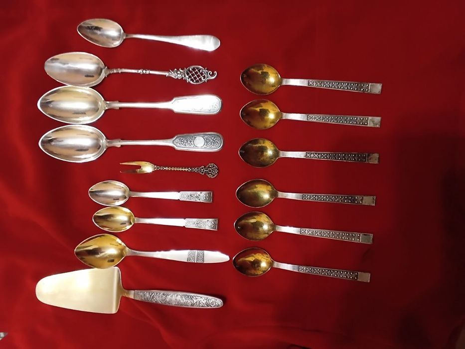 Серебряная чайная ложка 14.5 см 875 проба Каштан срібна ссср