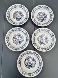 5 talerzy obiadowych wzór cebulowy porcelana