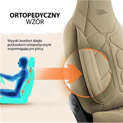 Pokrowce Samochodowe Przód Lazur Beżowe