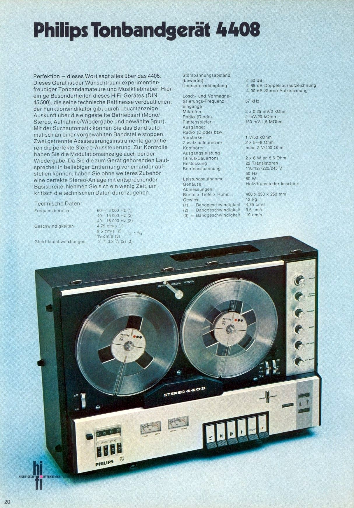 Бабінний магнітофон Philips 4408  (rokkovintage)