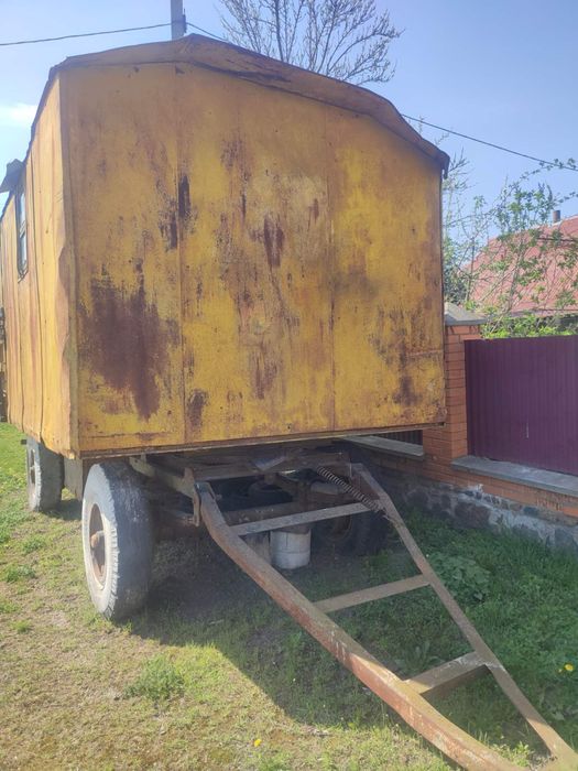Битовка, вагончик на колесах, кунг, причеп, будівельний вагончик