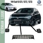 Kit 3 grelhas para para-choques VW Golf 8 GTD GTE GTI
