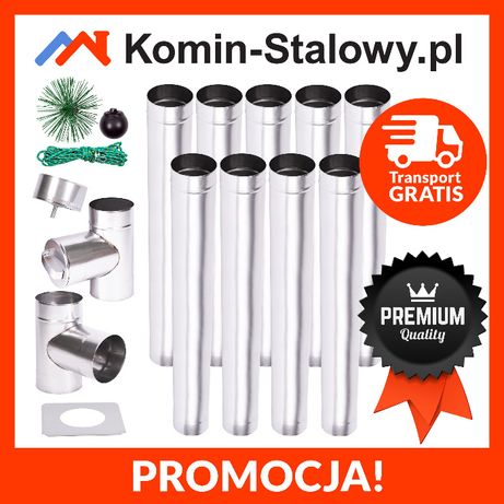 Wkłady Kominowe Okrągłe do Komina Fi180/9m/0,8mm - Kwaso-Żaroodporny