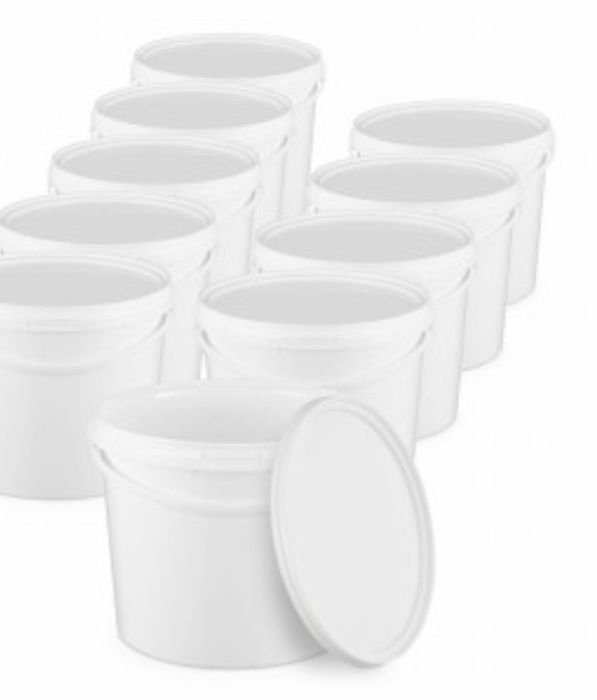 Wiaderka z pokrywką 10 litrowe, używane, stan idealny, 10szt,