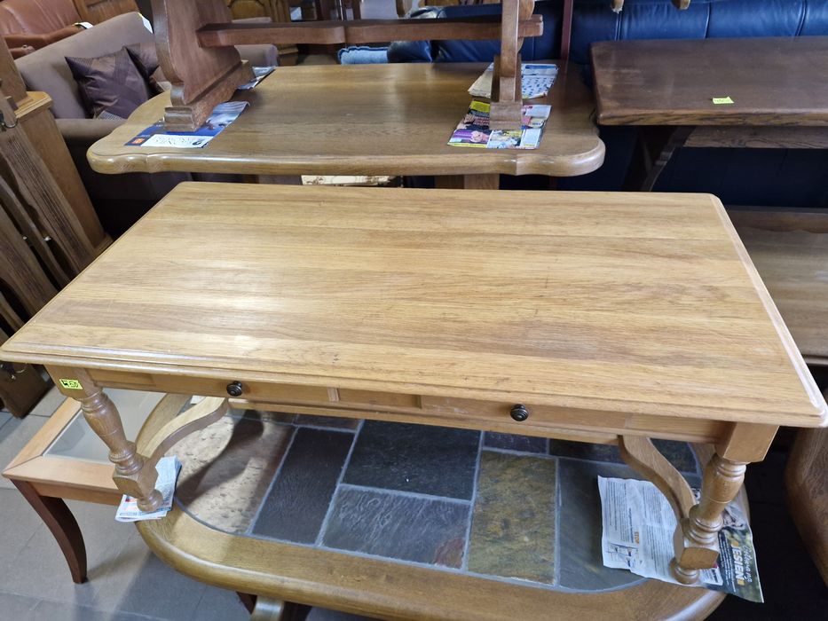 Stolik kawowy z szufladami drewno blat: 60x115 cm wys. 48 cm wysyłka