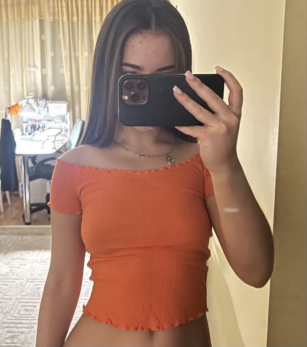 яркий топ topshop