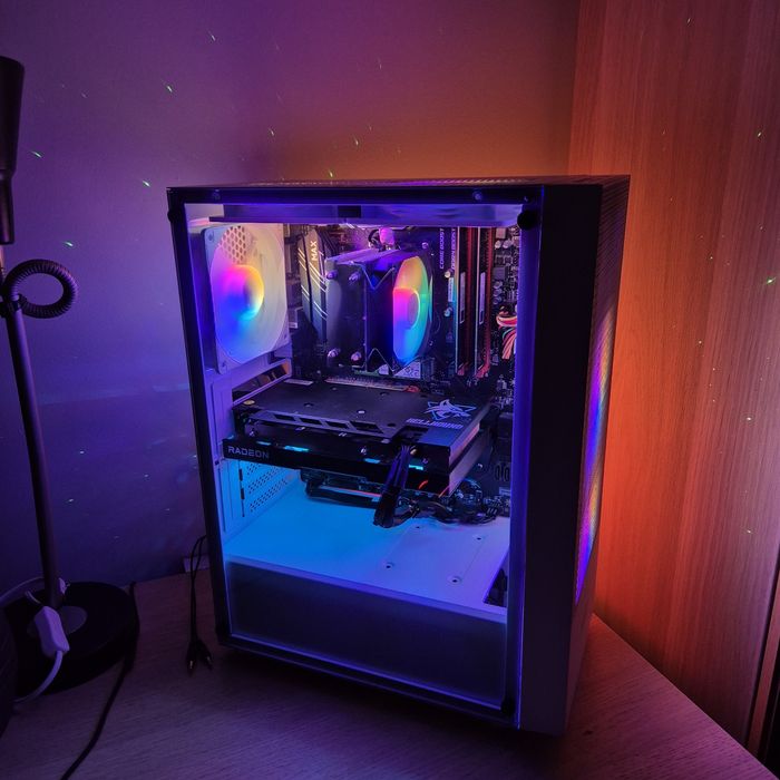 Komputer RX6600XT/RTX3060TI/R5 5500/Gamingowy/Okazja/RGB windows10pro