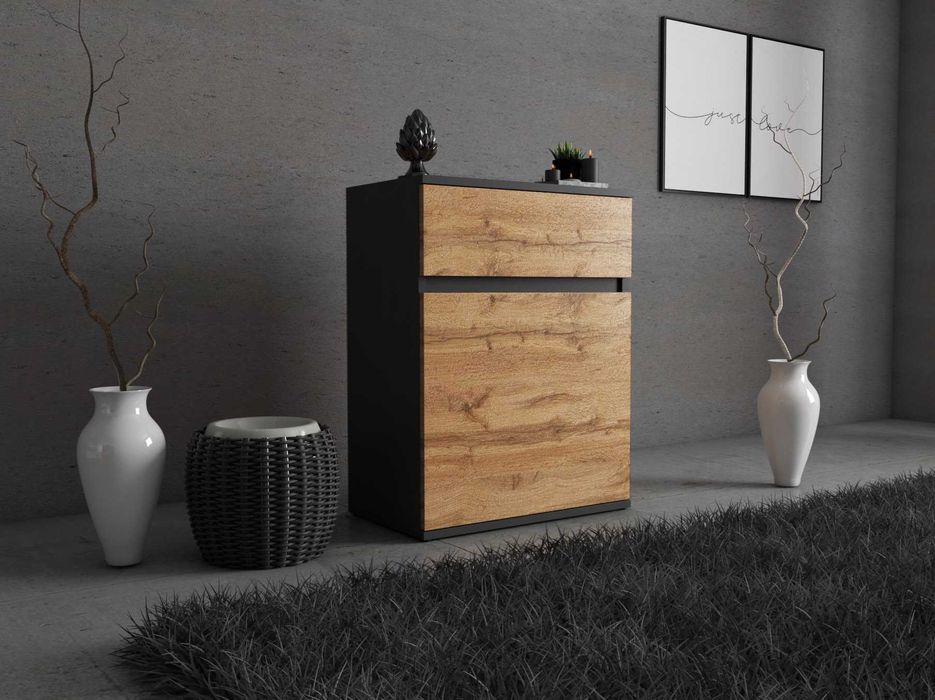 Komoda Kimi 60cm Z Szufladą Nowoczesna Szafka Do Sypialni Salonu Mała
