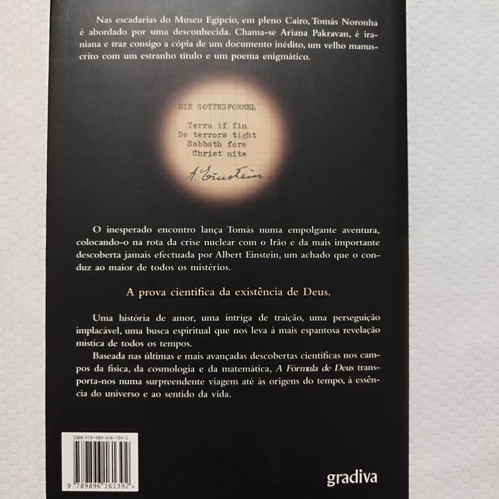 Livro A fórmula de deus - José Rodrigues dos Santos