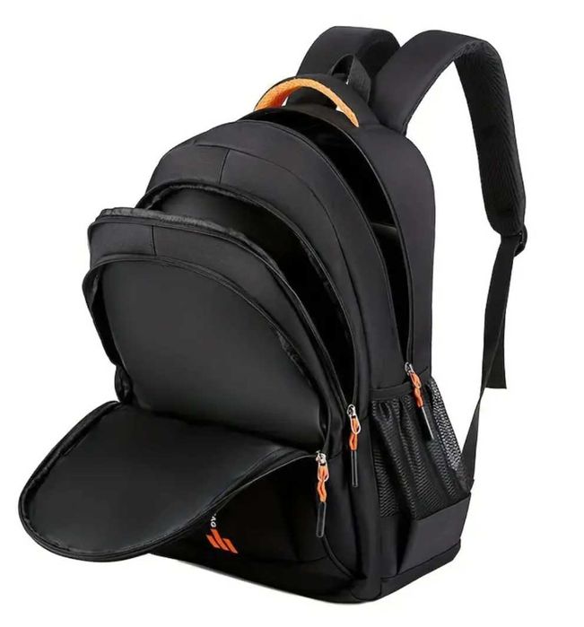 Рюкзак городской SPORTS FS. Цвет черный с цветным принтом.