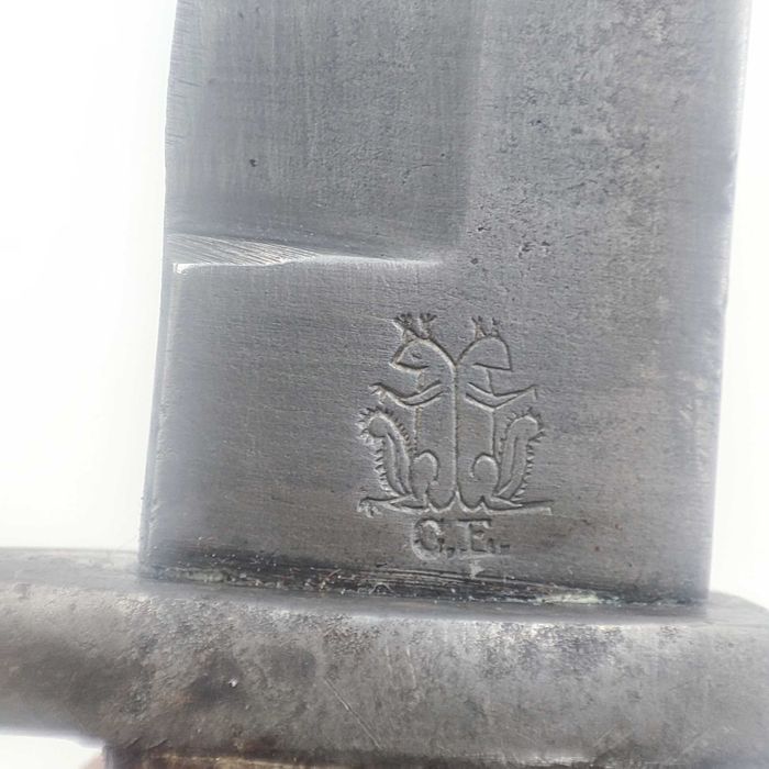 Nóż okopowy z okresu I W.Ś. sygnowany C.E. (Carl Eickhorn, Solingen)