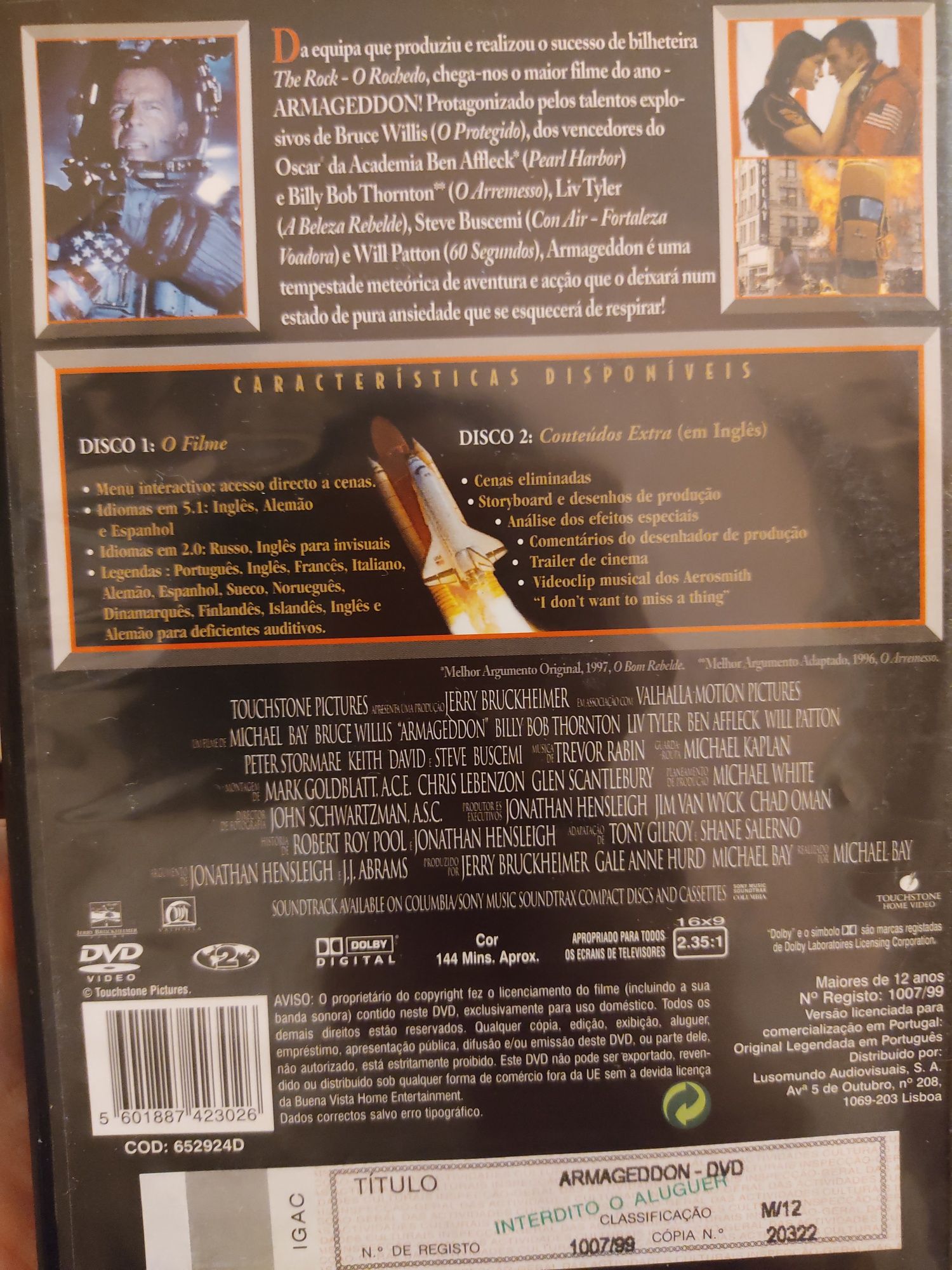 DVD Armageddon Original Edição Especial