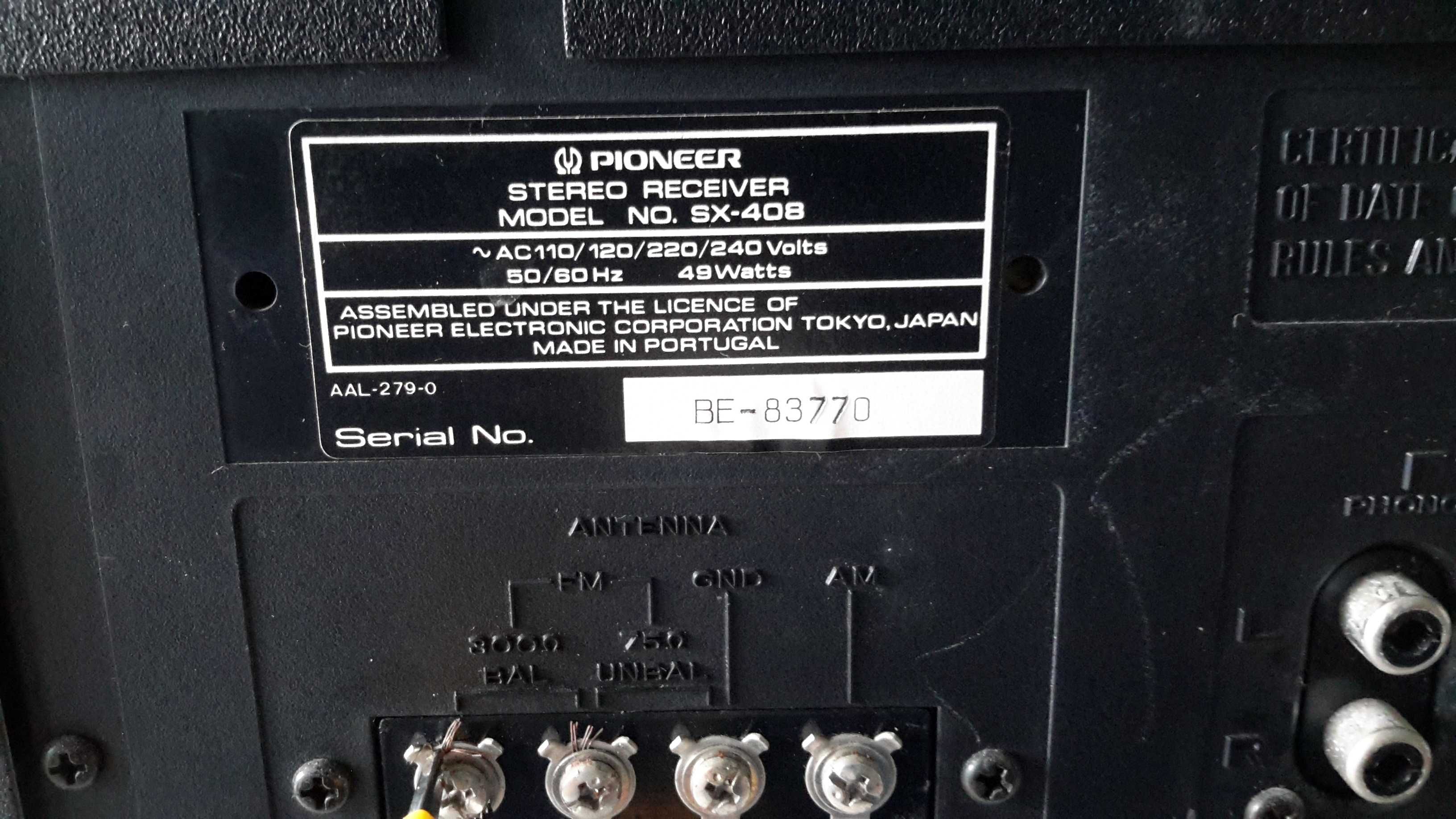 Pioneer SX-408 Receiver