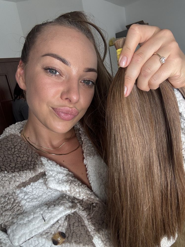 Włosy naturalne 100% ludzkie 37cm 106g włosy słowiańskie