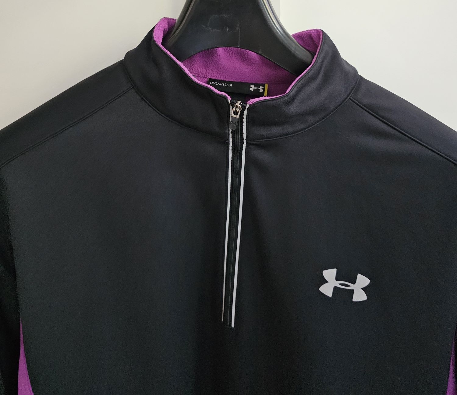 Under Armour męska bluza Dri-Fit L szybkoschnąca czarna do biegania