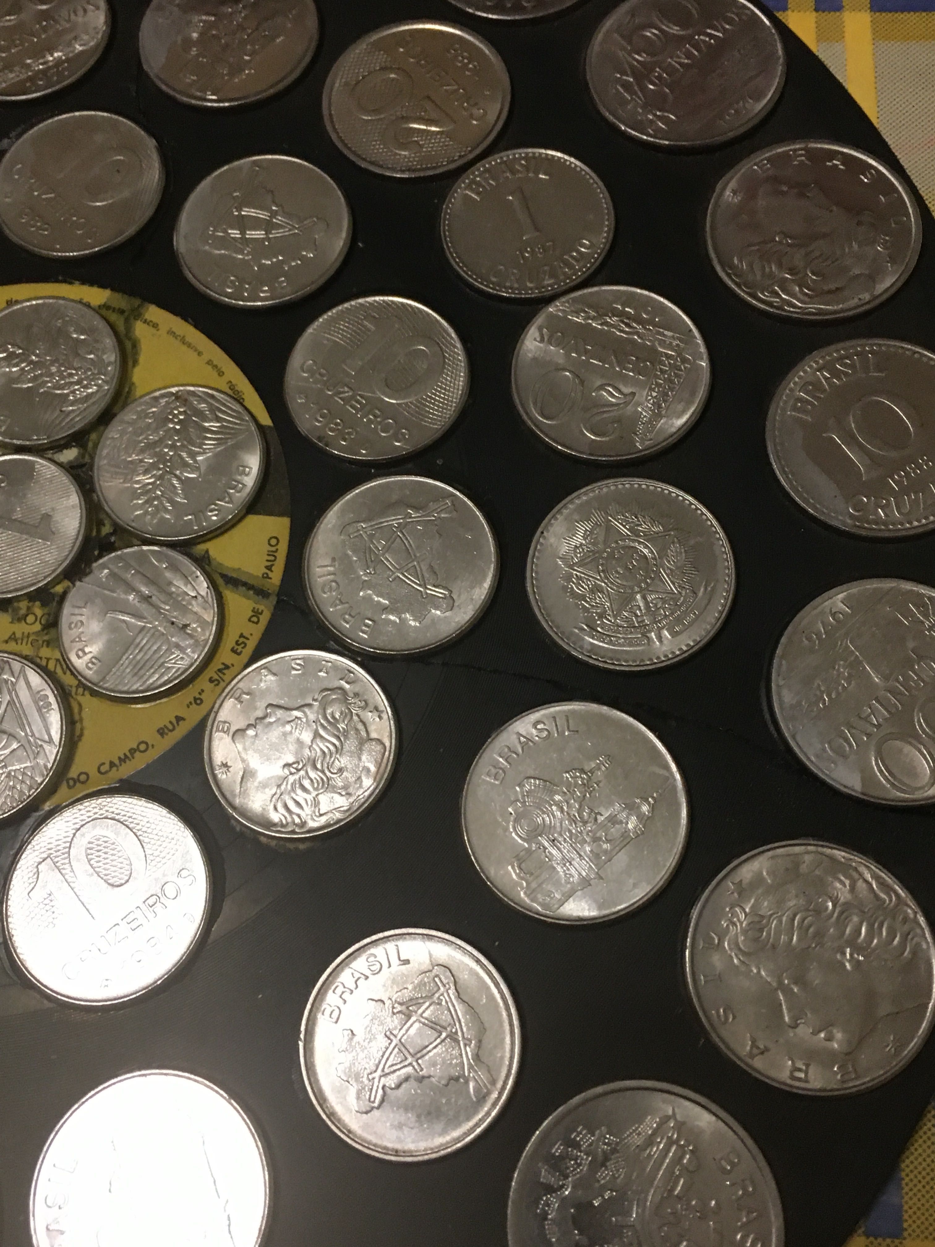 Moedas brasileiras anos 70 e 80