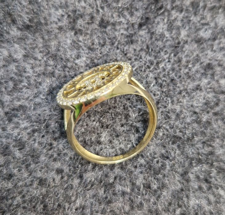 Złoty pierścionek z cyrkoniami Nowy PR 585 rozm 16