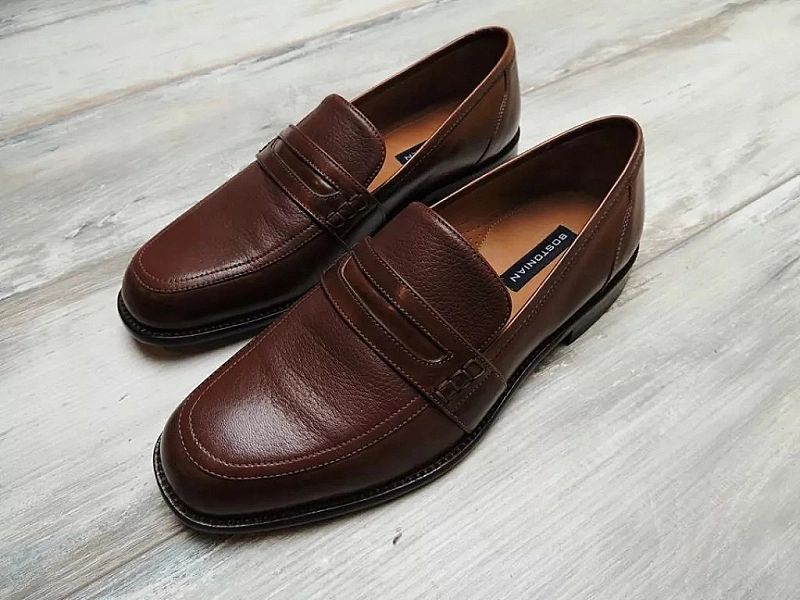 Mokasyny Bostonian Moccasins Vtg Leather Skorzane