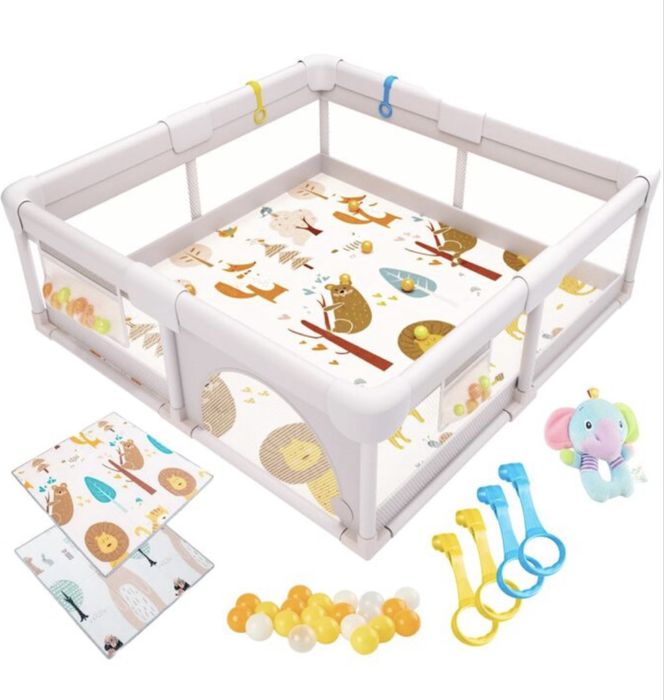 Манеж дитячий НОВИЙ AKERAQ колір Графіт