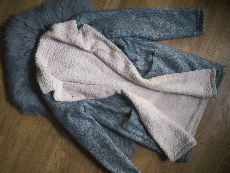 Płaszczyk barankowy dwustronny Sinsay oversize 40/42 wyprzedaż
