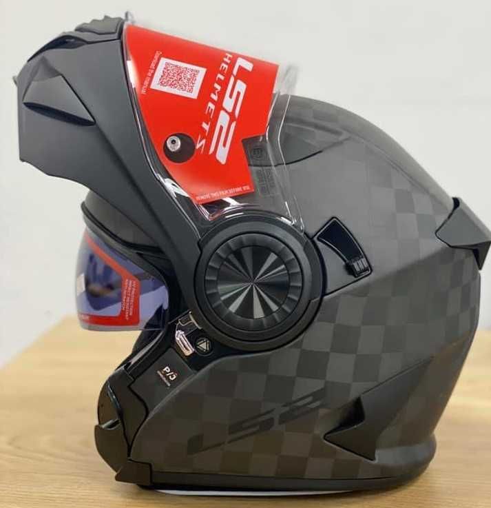 Capacete modular LS2 Vortex Matt Carbon (NOVO) 40% Desconto. Tam S