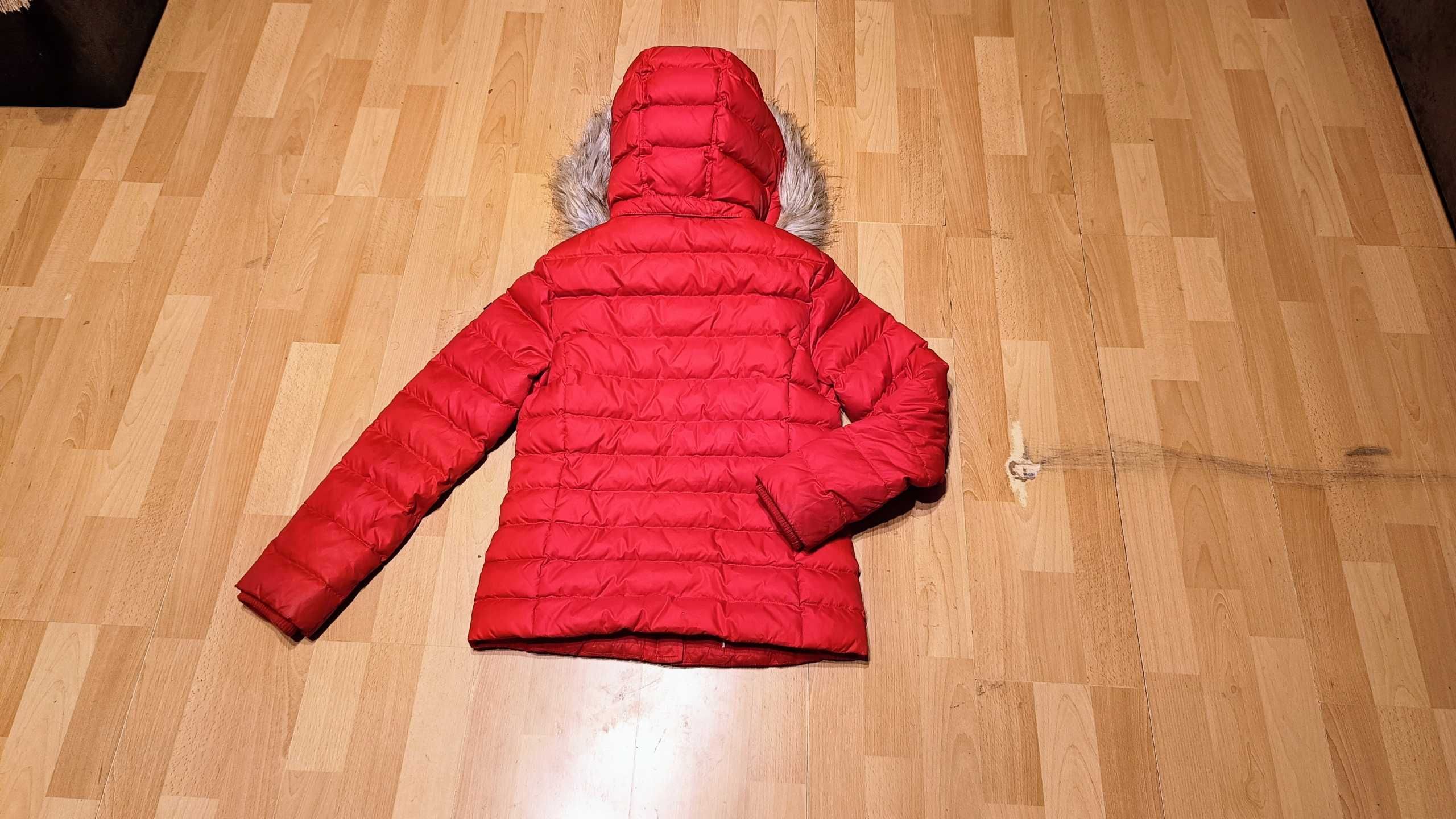 Damska zimowa kurtka puchowa TOMMY HILFIGER r.XS stan idealny