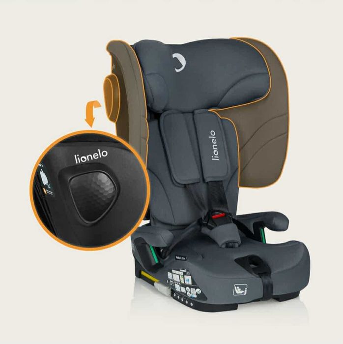Fotelik samochodowy SKŁADANY ISOFIX 9-36kg SZEROKI Lionelo Nelly