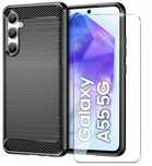 Etui Carbon do Samsung Galaxy A55 5G + Szkło Hartowane