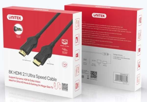 Unitek przewód HDMI 2.1 8K, 4Kx120Hz, C11060BK-3M