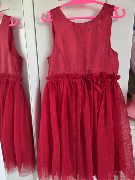Sukienka czerwona dla dziewczynki Smyk 128