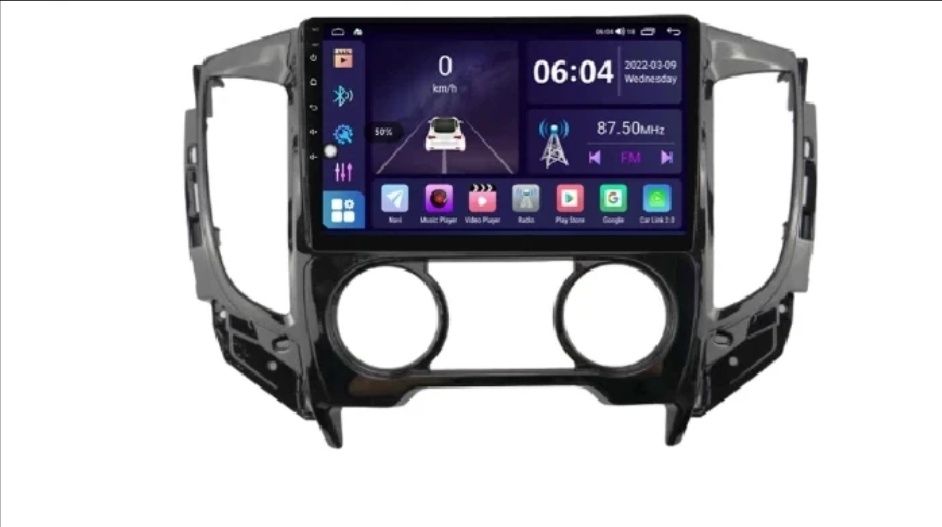 Radio 2 DIN Android 9" Mitsubishi Triton/L200 + carplay + GPS