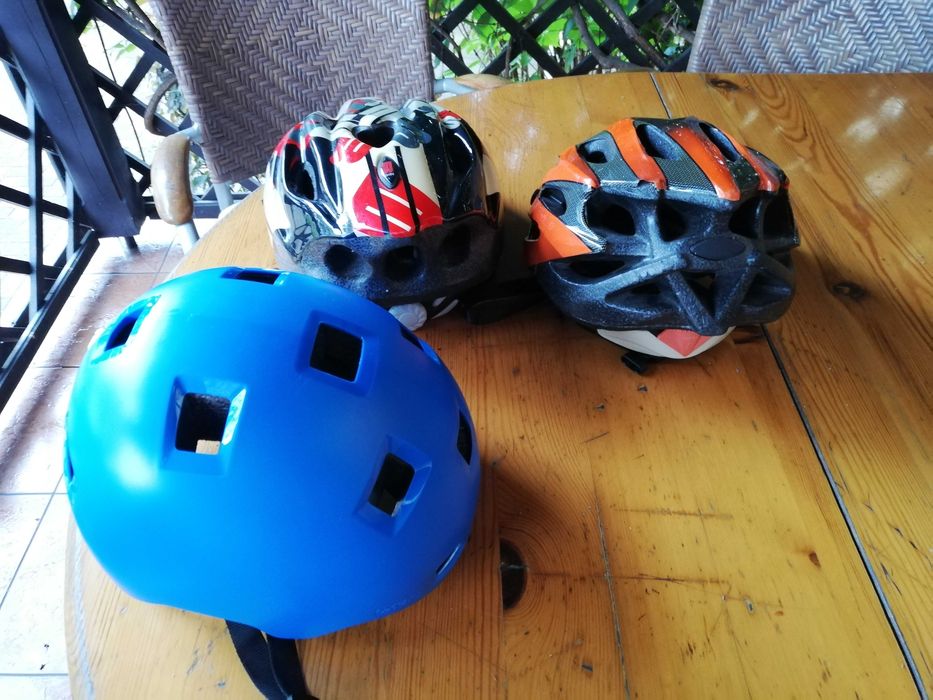 PAKIET 3 x kask dla dziecka dziecięcy na rower hulajnogę kaski