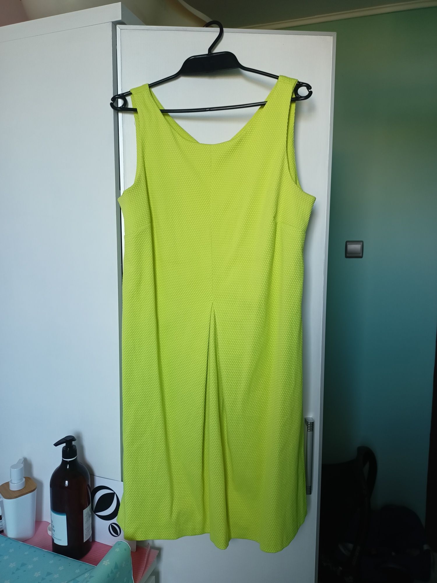 Sukienka ciążowa, limonkowa, rozmiar L