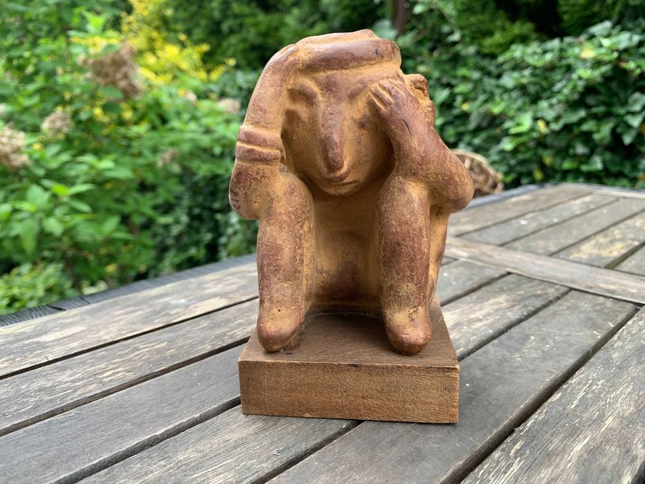 zeźba stara stuteetka funeralna,  prekolumbijska Meksyk, replika