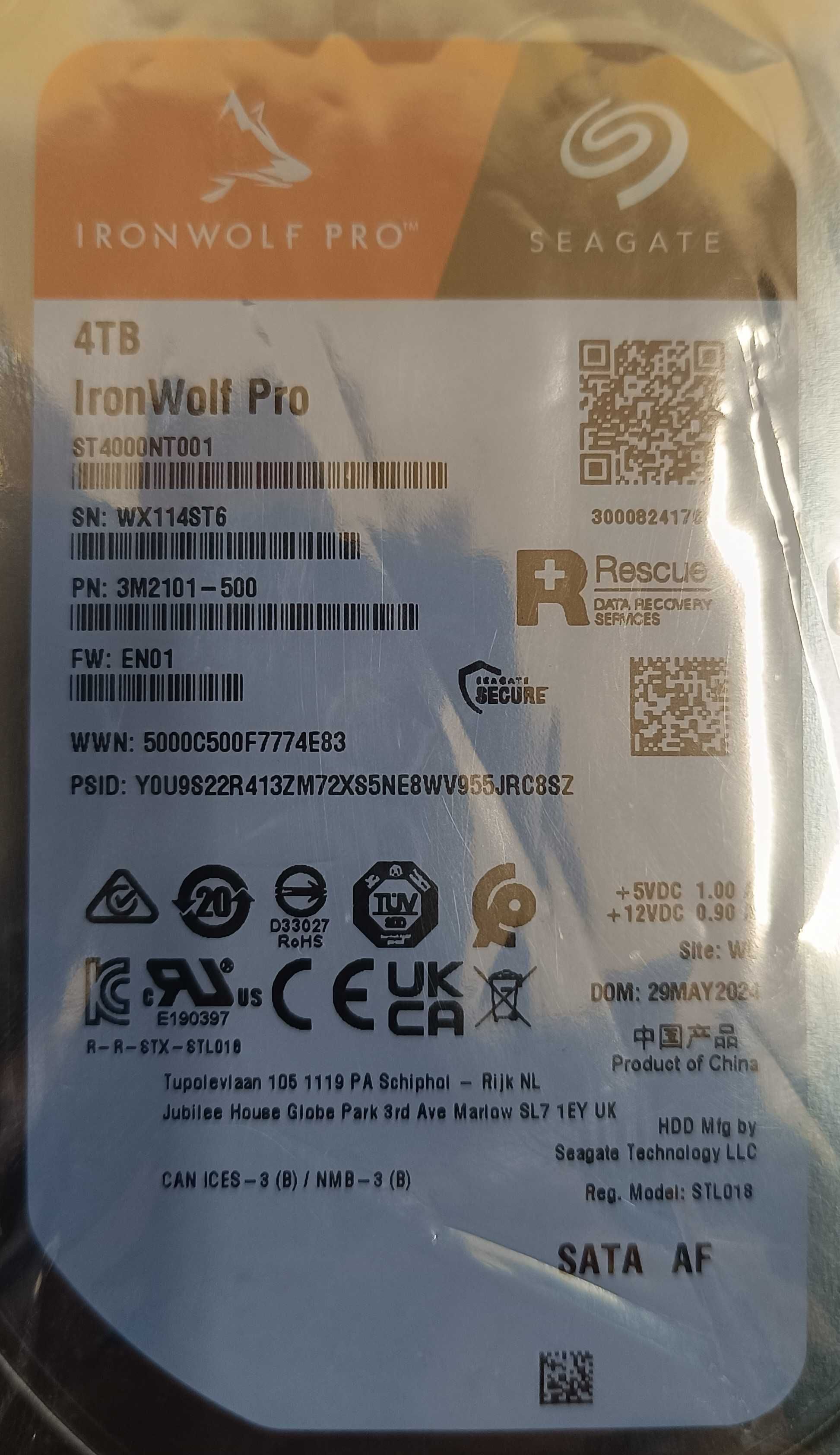 Dysk Seagate  ST4000NT001 4TB