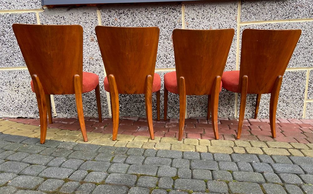 Krzesła art deco H-214 Halabala, antyk