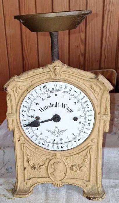 Zabytkowa waga domowa „Haushalt-Waage” – Niemcy – lata 30.–50.