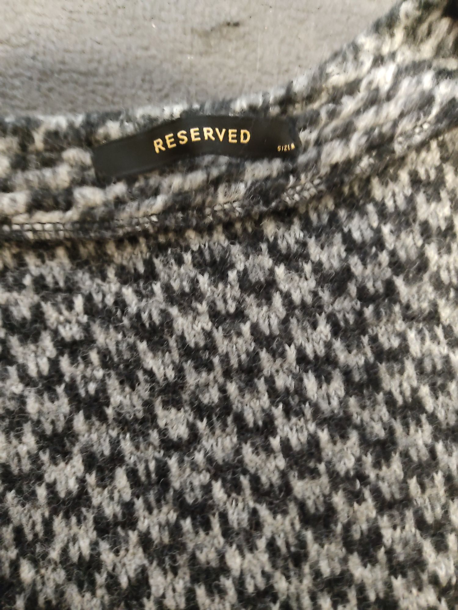 Ciepły gruby sweter płaszcz Reserved r. L 40